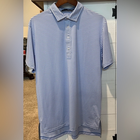 Polo Ralph Lauren Other - Polo Ralph Lauren RLX Performance size L Blue Stripe Golf Polo EUC